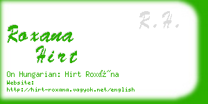 roxana hirt business card